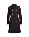 Lauren Ralph Lauren Water-repellent Belted Trench Coat Woman Overcoat & Trench Coat Midnight Blue Si