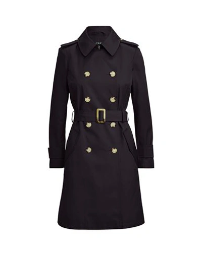 Ralph Lauren Lauren  Water-repellent Belted Trench Coat Woman Overcoat & Trench Coat Midnight Blue Si In Blue