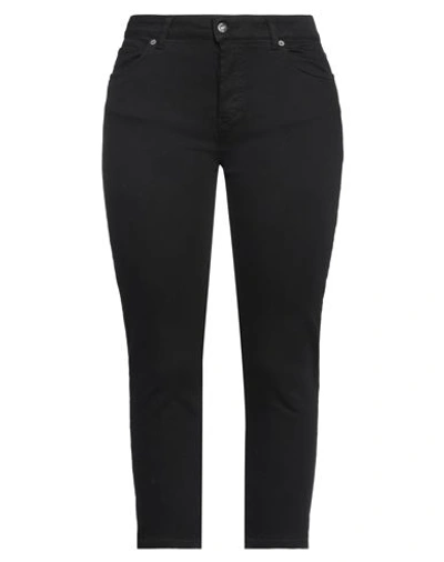 Solotre Woman Pants Black Size 10 Cotton, Elastomultiester, Elastane