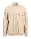 Costumein Man Shirt Beige Size 40 Virgin Wool