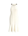 Ralph Lauren Lauren  Woman Midi Dress Cream Size 8 Polyester, Elastane In White