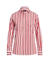 Polo Ralph Lauren Women's Striped Cotton Shirt In Red White Stripe