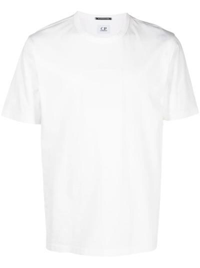 C.p. Company Logo-print Cotton T-shirt In White