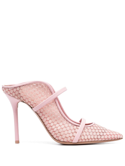 Malone Souliers Maureen 85mm Leather Mules In Pink