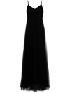 FABIANA FILIPPI PLEATED TULLE MAXI DRESS