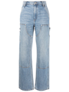 Alexander Wang Ez Mid-rise Straight Leg Jean In Denim In Blue