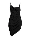 Jacquemus Woman Short Dress Black Size 8 Cotton