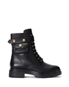 Ralph Lauren Lauren  Cammie Burnished Leather Bootie Woman Ankle Boots Black Size 9.5 Soft Leather In Black