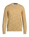 Drumohr Man Sweater Mustard Size 40 Cotton In Yellow