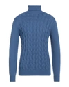 Diktat Man Turtleneck Pastel Blue Size Xl Wool, Acrylic