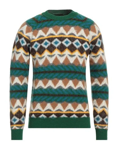 Altea Man Sweater Turquoise Size M Wool, Polyamide In Green