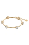 Swarovski Constella Crystal Bangle Bracelet In Gold Tone In Gold