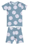 COPPER PEARL SLUGGER FITTED TWO-PIECE SHORT PAJAMAS