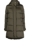Woolrich Alsea Puffy Parka Down Jacket In Green
