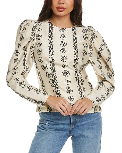 Ulla Johnson Fil A Coupe Silk-blend Top In Beige