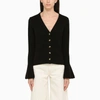 By Malene Birger Cirane Bell Sleeve Wool Cardigan In Black