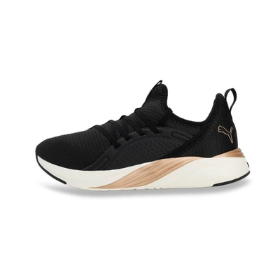 Puma Softride Sophia 2 Women's Running Shoes In Black- Gold-warm White