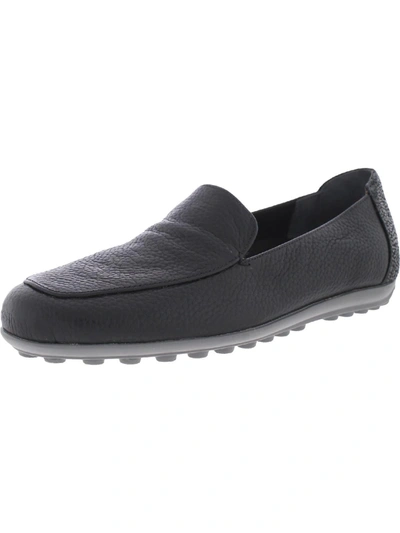 Vionic Elora Womens Leather Slip On Loafers In Black