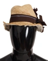 Dolce & Gabbana Yellow Ribbon Floral Embellished Straw Hat In Yellow