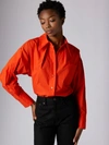 Equipment Sergine Pleat Sleeve Button-up Shirt In Red