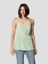 Equipment Willow Tie Waist Silk Camisole In Green