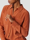 Equipment Slim Silk Shirt In Orange