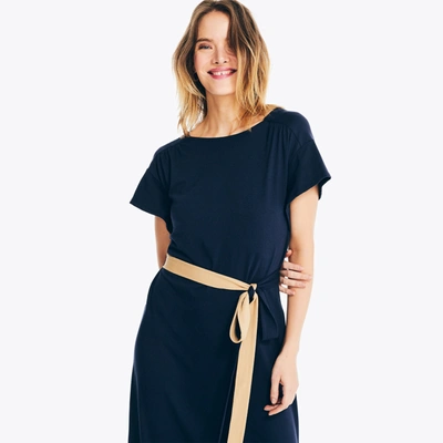 Nautica Sustainably Crafted Criss-cross Dress In Blue