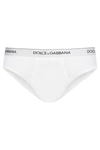 Dolce & Gabbana Pack Of 2 White Cotton Briefs With Black Logo