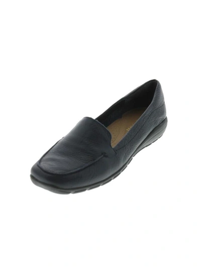 Easy Spirit Abide Womens Leather Loafers In Blue