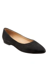 Trotters Estee Flat In Black