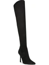 Steve Madden Vanquish Womens Faux Suede Stiletto Thigh-high Boots In Black