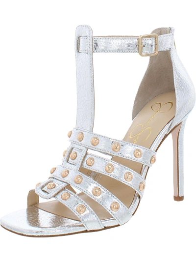 Jessica Simpson Womens Faux Leather T-strap Ankle Strap In Multi
