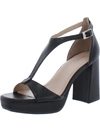 Naturalizer Jae Womens Buckle Open Toe Heels In Black