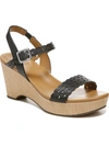 NATURALIZER CARLITA WOMENS LEATHER ANKLE STRAP WEDGE SANDALS