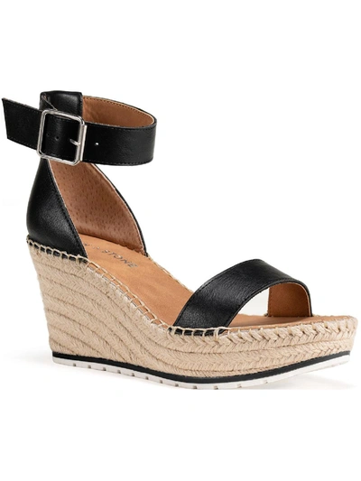 Sun + Stone Sammi  Womens Covered Wedge Ankle Strap Espadrilles In Multi