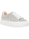 Betsey Johnson Sidny All-over Sneaker In Rhinestones In Silver