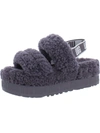 UGG OH FLUFFITA WOMENS SHEEPSKIN FLATFORM SLINGBACKS