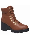 C&C CALIFORNIA PIXIE WOMENS FAUX LEATHER ANKLE COMBAT & LACE-UP BOOTS
