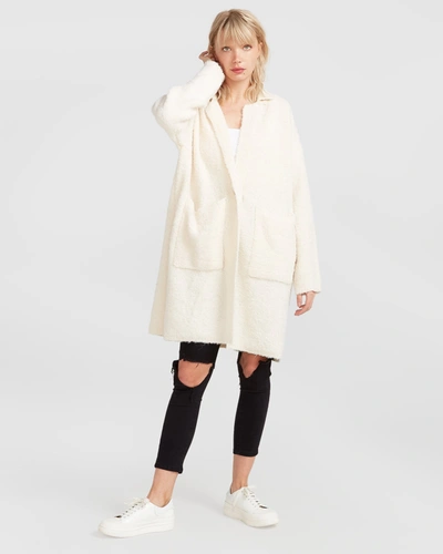 Belle & Bloom Days Go By Sustainable Blazer Cardigan In White