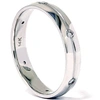 Pompeii3 Mens 14k White Gold Comfort Fit Diamond Wedding Band In Silver