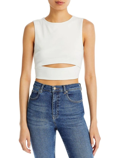 Fore Womens Cut-out Knit Cropped In White
