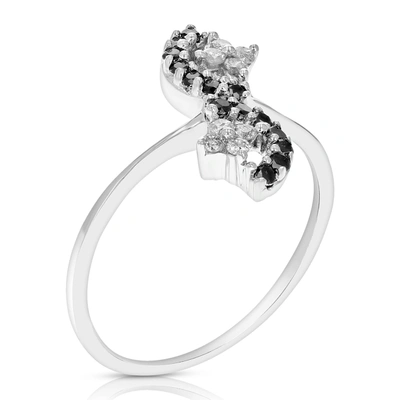 Vir Jewels 1/3 Cttw Black Diamond Ring Fashion Round 10k White Gold