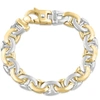 Pompeii3 Men's Marine 14k Gold (75gram) Or Platinum (121gram) 12mm Link Bracelet 8.5" In Silver