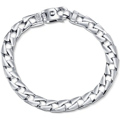 Pompeii3 Men's Curb Link 14k Gold (43gram) Or Platinum (70gram) 8mm Bracelet 8.5" In Silver