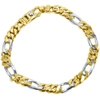 Pompeii3 Men's Figaro Link 14k Gold (41gram) Or Platinum (66gram) 8mm Bracelet 8.5" In Multi