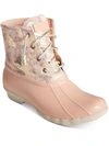 SPERRY SALTWATER WOMENS METALLIC LACE UP WINTER & SNOW BOOTS