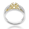 Vir Jewels 7/8 Cttw Diamond Wedding Engagement Ring Set 14k White Yellow Gold Bridal In Silver