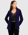 Belle & Bloom Eternity Velvet Blazer In Purple