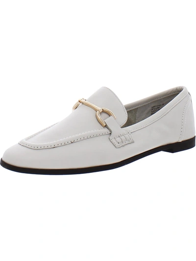 Steve Madden Womens Cushioned Footbed Horsebit Loafers In White