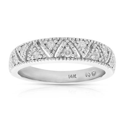 Vir Jewels 0.18 Cttw Diamond Wedding Band 14k White Gold In Silver